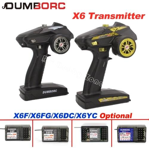 DumboRC X6 2.4G 6CH Radio System Transmitter with X6F/X6FG/X6DC/X6YC Receiver For MN-90 Rc Car Boat Tank Model RC Vehicle Parts
