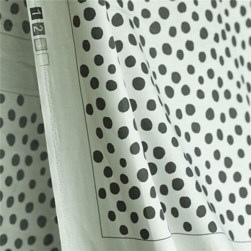 Retro polka dots&floral pattern silk blends cotton fabric,sewing for shirt,dress,scarf,headband,hair band,DIY,craft by the piece