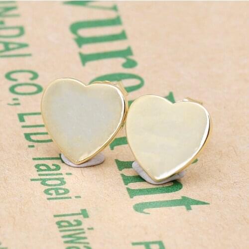 Original S925 Sterling Silver Pan Earring Heart Shape Simple And Versatile Mini Heart Shaped Earrings For Women Wedding Fashion
