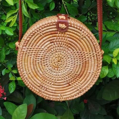 Rattan Bucket Bag Crossbody Bags For Women Shoulder Bag Female Summer Beach Bags Ladies Handbags