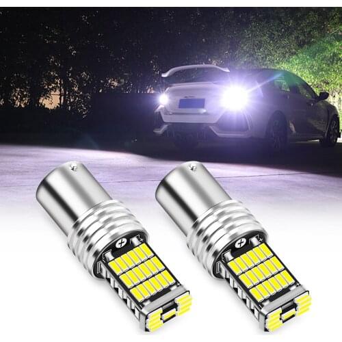 2pcs P21W 1156 BA15S LED Bulbs Car Reverse Light For audi a4 b5 megane 3 tucson renault clio 2 alfa romeo 159 audi q7 megane 2