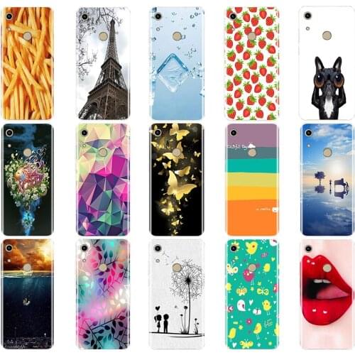 TPU Back Cover For Huawei Honor 8A JAT-LX1 soft silicone Cute Flower Pattern Phone Case For Huawei Honor 8A Pro JAT-L41 Case