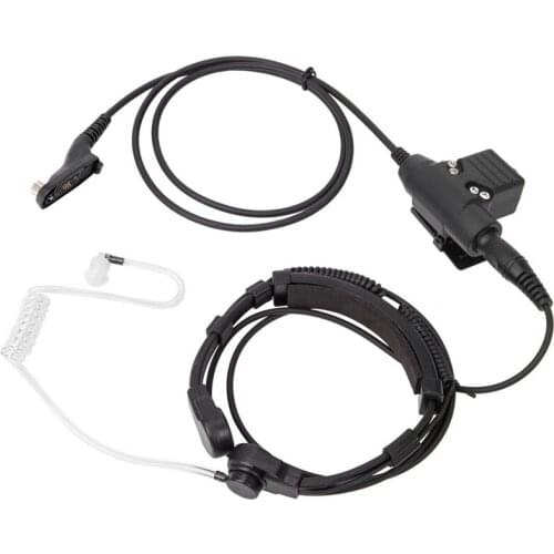 U94 PTT+7.1mm Hanging Neck Headset for MOTOROLA Xir P8268 DP4800 Two-Way Radio Telescopic Throat Control Mic Headset