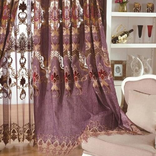 Water soluble embroidered curtains for Living Room window curtains Bedroom Embroidered Tulle Curtain Hotel Luxury Home Decor