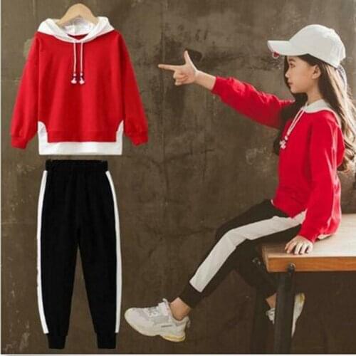 3-12Y Spring Baby Girl Clothes Long Sleeve Leisure Outfits Set Kids Clothing
