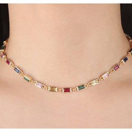 Zlxgirl jewelry Classic womens wedding necklace jewelry high quality AAA cubic zircon copper necklace&pendant bijoux for bridal