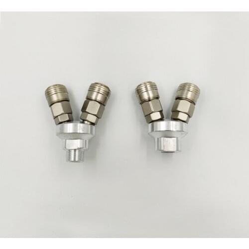 1PCS 1/4" thread Round Two-way Pneumatic Joint Quick-connect Joint SMV SMY Air Pump Air Compressor Fitting C-type