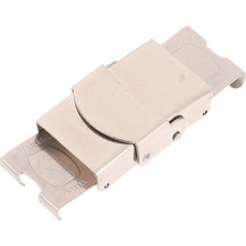 10pcs Stainless Steel Hook Watch Band Clasp Clasp Crimp Jaw For Leather Silicone Bracelet Jewelry Making DIY Connect Lace Buckle