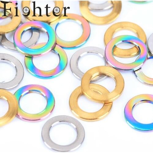 10pcs Bicycle Bolts Washer M6 M5 Titanium Bike Ti Bolts Screw Spacer 5mm 6mm MTB Bike Parts