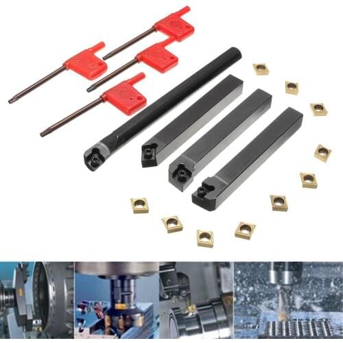 18Pcs/Set Machining Lathe Boring Bars Turning Tool Holder Carbide Inserts Wrench Lathe Turning Tool Machine Tool Sets