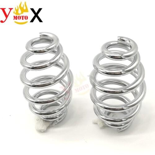 2 PCS Motorcycles Solo Seat 3" Inchs Chrome Springs Bracket Mounting For Harley Chopper Bobber Sportster XL 883 1200 Softail