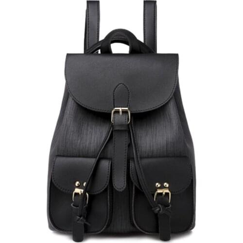 2019 Fashion Tassel Girl Backpacks Small PU Leather Solid Women Backpack Fashion Lady Shoulder Bag Schoolbag