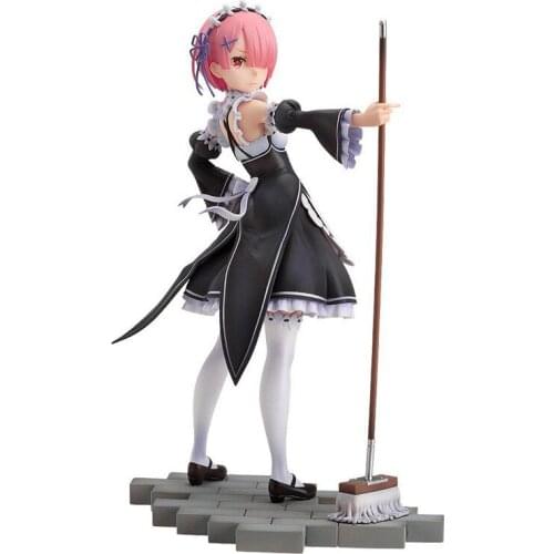 22cm Japanese anime figure RE: ZERO Starting Life in Another World Ram maid ver action figure collectible model toys for boys