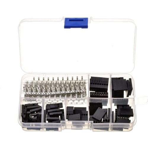310pcs Wire Cable Jumper Male/Female Pin Connectors PCB Headers Housing Terminals & Rainbow Color Flat Ribbon IDC Cable Kit