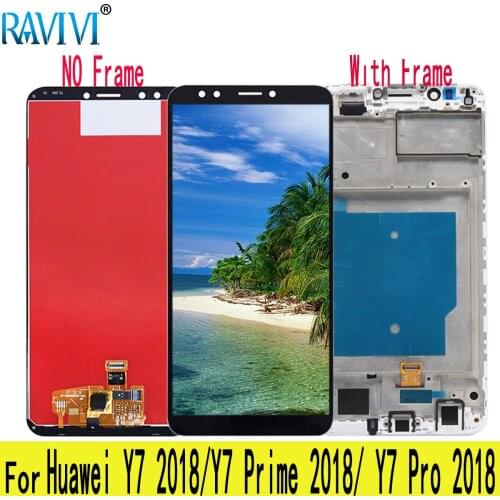 LCD For Huawei Y7 Prime 2018 LCD Display Touch Screen Digitizer Assembly Replacement with Frame For Y7 2018