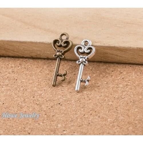 80pcs Vintage key charm Fit earring Bracelets Necklace DIY Metal Jewelry Making D088