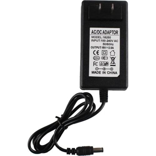 AC Adapter Power Cord Charger Barrel Round Plug Tip 18V 2A-2.5A Power Supply