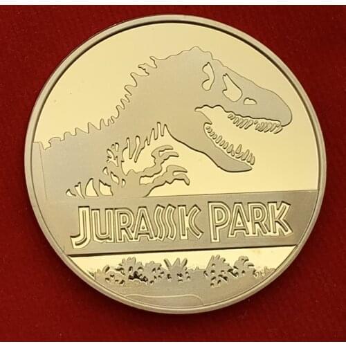American Jurassic Park Dinosaur Gold Animal Commemorative Coin Collection Childrens Birthday Christmas Tooth Fairy Gifts