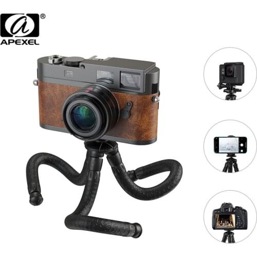 APEXEL Flexible Tripod Sponge Octopus Camera Tripod With Bluetooth For Camera Smartphone For Gopro xiaomi iPhone Redmi note7
