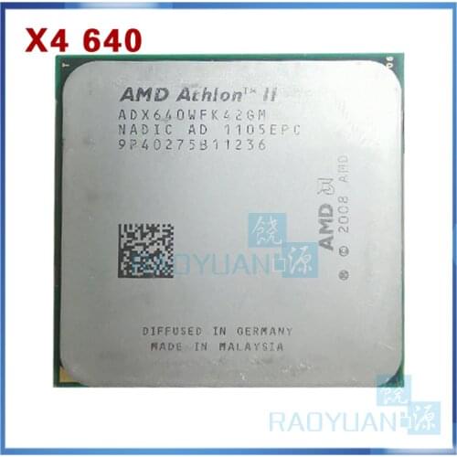 AMD Athlon II X4 640 3 GHz Quad-Core CPU Processor ADX640WFK42GM ADX640WFK42GR Socket AM3