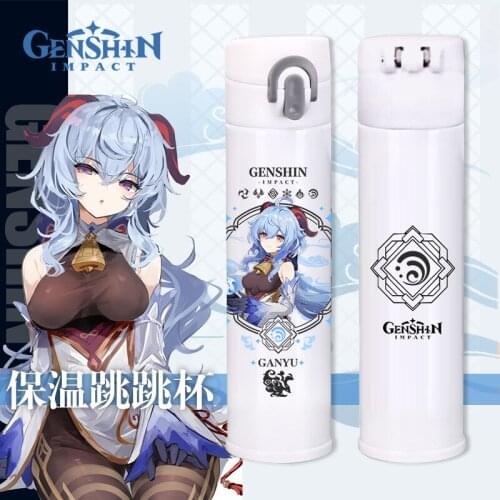Genshin Anime Game Loli Maiden Cute Cartoon Water Glass Autumn Preppy Trend Chic Kawaii Girl Cosplay Klee Genshin Game Water Cup