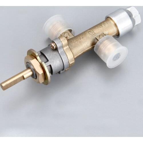 Gas Grill Heater Fire Pit Fireplace Propane Gas Control Valve Safety Valve With Inlet And Outlet 5/8”6mm Valve Shaft