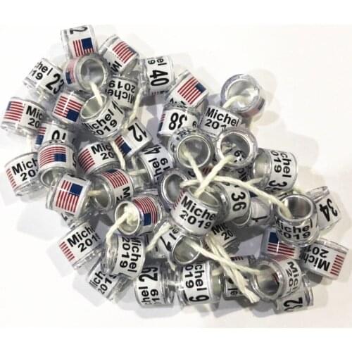 100pcs free shipping high quality customed customized birds pigeon leg foot rings ring for pigeon bands