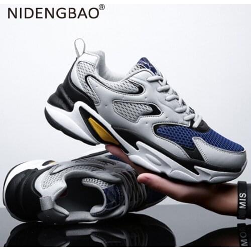 Men Running Shoes Outdoor Breathable Sneakers Men Sports Shoes Lace Up Jogging Walking Shoes Fashion Man Athletic Footwear