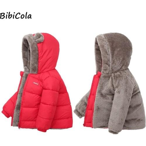Children Outerwear Winter Kids Jackets for Baby Boys Thick Coats Girls Warm Hooded Velvet Jacket 2-6 Years Toddler Girl Snowsuit