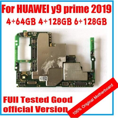 RAM 6GB ROM 128GB For HuaWei y9 prime 2019 Motherboard 100% Original Mainboard EMUI Logic Board With Full Chips