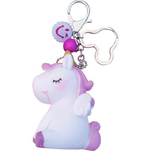 Dream Unicorn Keychain Car Creative DIY Donut Accessories Keychain Holder Bag Pendant Gifts
