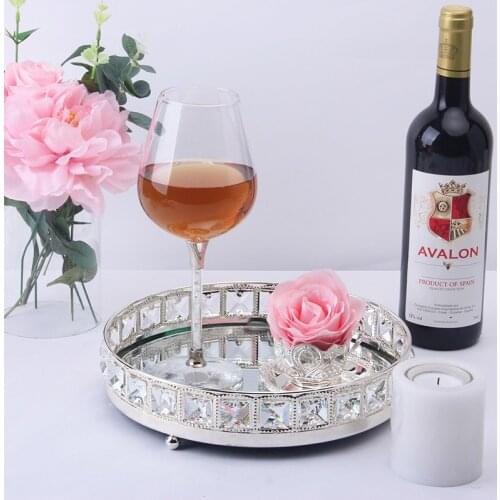 Multifunctional storage tray sliver plate metal kitchen tray home decoration fruit tray and wedding decoration cake pan SNTP040