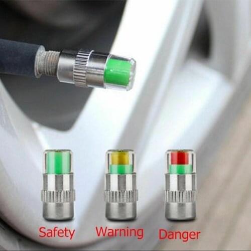 4PCS Car Auto Tire Pressure Monitor Valve Stem Caps Sensor Indicator Alert Set