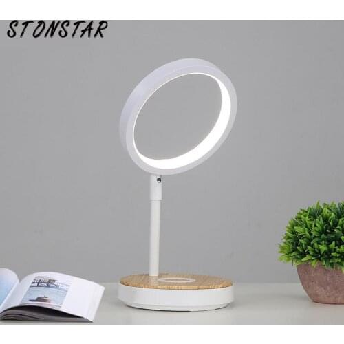 220v Table Lamp with Power Bank Reading Light Bedside Desk Study Wireless Charging Touch Dimming Lighting Nightstand Lamp