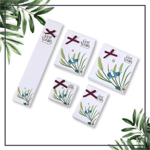 12pcs/Lot Jewelry Box Flower Printing for Necklace Bracelet Earrigns Rings Display Case GIft Box