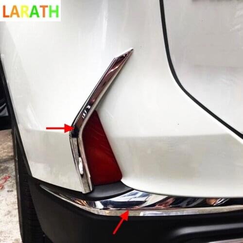 The New For Acura CDX 2016 2017 2018 ABS Chrome Rear Fog Light Foglight Bumper Corner Lid Cover Trim Car Exterior Styling