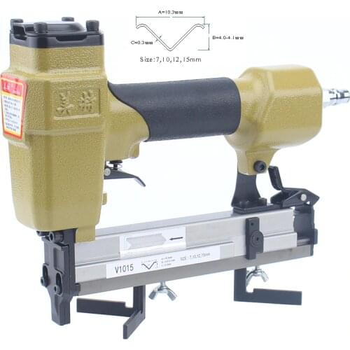 Meite V1015B Pneumatic V Nailer Frame Nail Gun V-type nail 4*10.3mm 7-15mm Frame Stapler