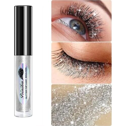 Diamond Glitter Mascara Quick Dry Water Drop Makeup Long Lasting Waterproof Curling Thick Shiny Eyelash Mascara