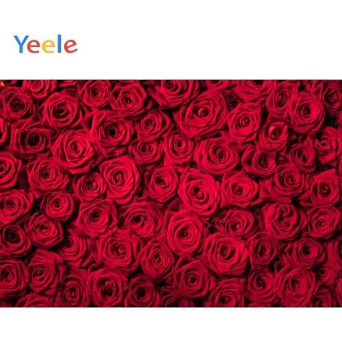 Wedding Photocall Red Rose Flower Baby Shower Birthday Custom Vinyl Backdrop Photography Background For Photo Shoot Photophone
