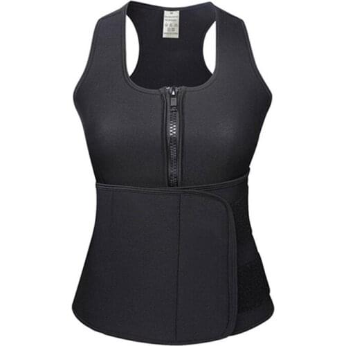 Sweat Vest Waist Trainer Women Weight Loss Neoprene Sauna Slimming Vest with Adjustable Waist Trimmer Belt