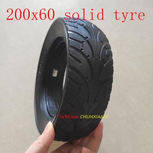 Lightning delivery 200x60 electric scooter solid tire explosion-proof tire 8 inch pneumatic tire hollow stab-proof tire 200*60