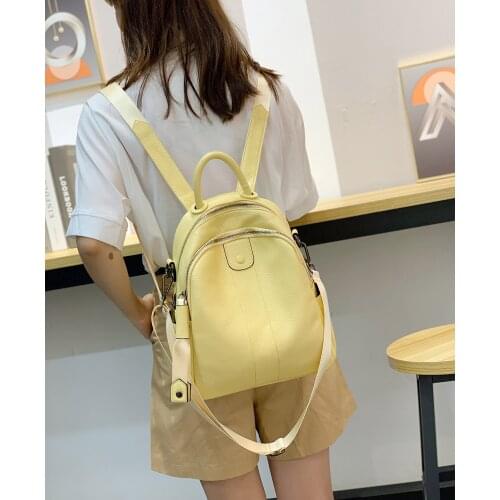 2021 NEW Fashion Soft 100% Genuine Cow Leather Womens Backpacks Lady Top Layer Cowhide Large Capacity School Book Backpack Bag