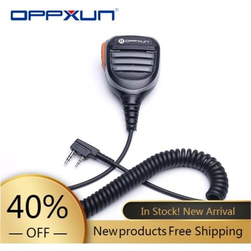 2 Pin Waterproof Shoulder Speaker Mic Handheld Microphone for TYT Baofeng Two Way Walkie Talkie UV5R UVS9 UV10R UV-9R Plus UV-XR