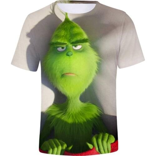 3D Green Monster Kids Cute T-Shirt Boys Girls Funny Printed T shirt Costume Children Summer Tops Men Women Short Sleeve Tshirts