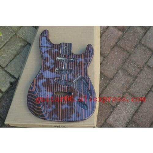 Free shipping new single wave electric guitar zebrawood body bj107