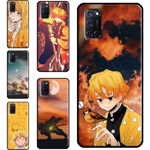 Zenitsu Demon Slayer Case For OPPO Find X3 Pro F5 A1K A3S A5S A15 A52 A72 A83 A91 A93 A5 A9 A31 A53 2020 Cover