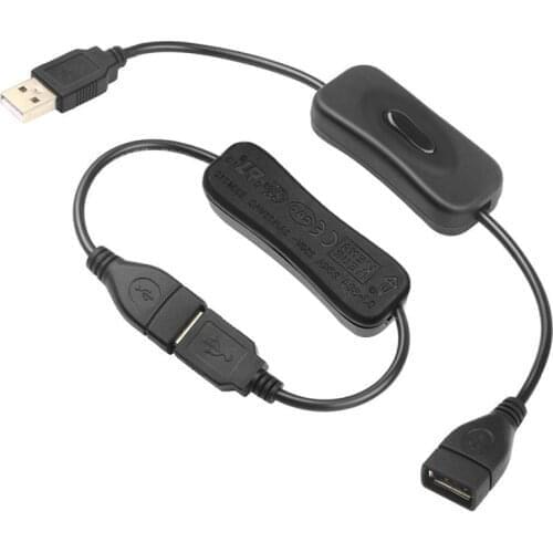 USB Extension Cable 2.0 A Male to Female Connector Adapter Data Extender Extra Cable Switch ON OFF Cable Toggle LED For PC Lapto