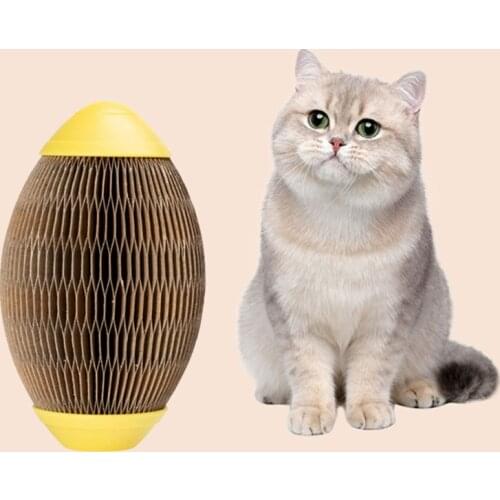 Cardboard Scratching Ball Catnip Pet Cat Toys Interactive Playing Scratcher Toy