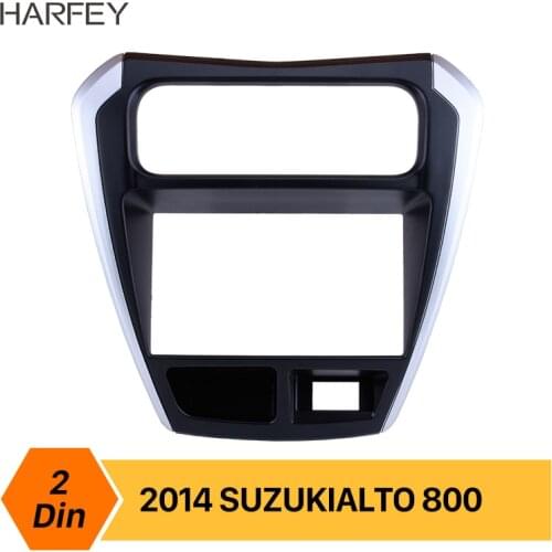 Harfey UV Black Double Din Installation kit for 2014 SUZUKI ALTO 800 Car Radio Fascia Audio Player Panel Frame Auto Stereo
