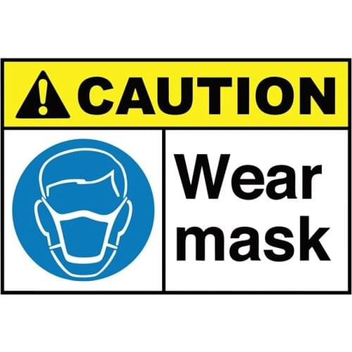 PLAY COOL Wear Mask Caution Signs Car Sticker Automobiles Motorcycles Exterior Accessories Vinyl Decals for Bmw Audi Ford Lexus
